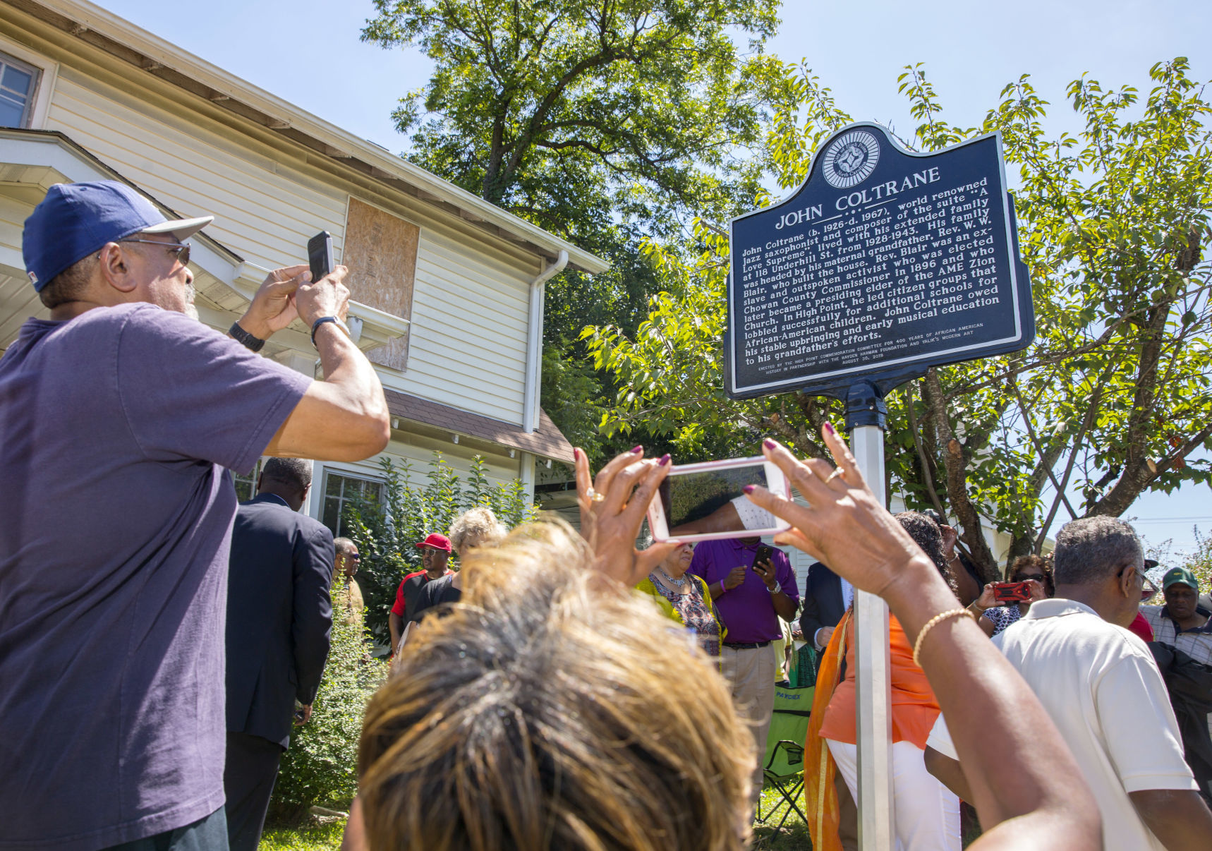 John Coltrane marker dedication in High Point